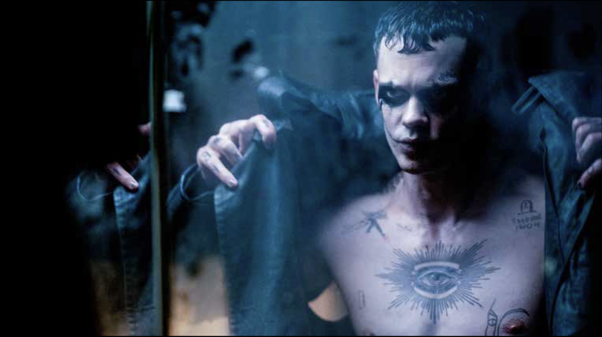 Eric (Bill Skarsgård) is a tattooed vigilante in “The Crow.”